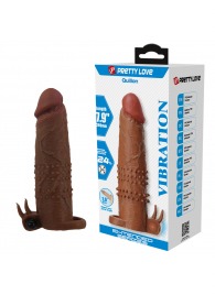 Коричневая насадка на пенис Quillon - 20 см. - Baile - в Майкопе купить с доставкой