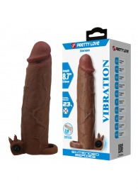 Коричневая насадка на пенис Xerxes - 22 см. - Baile - в Майкопе купить с доставкой