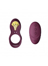 Фиолетовое эрекционное виброкольцо Bayek с пультом ДУ - Zalo - в Майкопе купить с доставкой