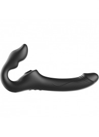 Черный безремневой страпон с 3 моторами - Ibiza - купить с доставкой в Майкопе