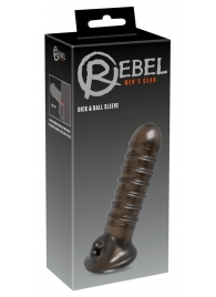 Насадка на пенис Rebel smoke с рёбрышками и отверстием под мошонку - Orion - в Майкопе купить с доставкой