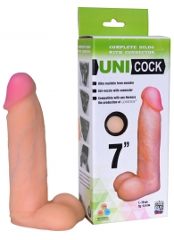 Фаллическая насадка Харнесс UNICOCK 7  - 19 см. - LOVETOY (А-Полимер) - купить с доставкой в Майкопе
