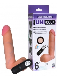 Фаллическая насадка Харнесс UNICOCK 6  с вибрацией - 18 см. - LOVETOY (А-Полимер) - купить с доставкой в Майкопе