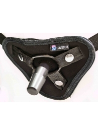 Страпон с 2 насадками и вибрацией UniStrap - 19 и 12 см. - LOVETOY (А-Полимер) - купить с доставкой в Майкопе