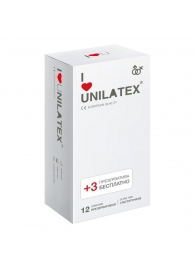 Ультратонкие презервативы Unilatex Ultra Thin - 12 шт. + 3 шт. в подарок - Unilatex - купить с доставкой в Майкопе