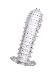 Гелевая прозрачная насадка c шипами - 12 см. - Toyfa Basic - в Майкопе купить с доставкой