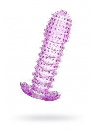 Гелевая фиолетовая насадка с шипами - 12 см. - Toyfa Basic - в Майкопе купить с доставкой