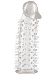 Прозрачная насадка на половой член с закрытой головкой и шипами - 12,5 см. - ToyFa - в Майкопе купить с доставкой