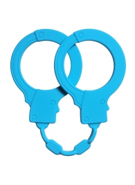 Голубые силиконовые наручники Stretchy Cuffs Turquoise - Lola Games - купить с доставкой в Майкопе