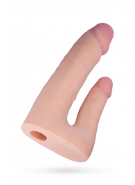 Поясной страпон с насадкой для двойного проникновения - 16 см. - ToyFa - купить с доставкой в Майкопе