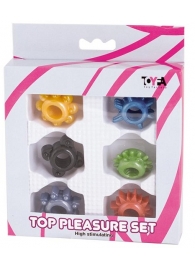 Набор из 6 разноцветных эрекционных колец - Toyfa Basic - в Майкопе купить с доставкой