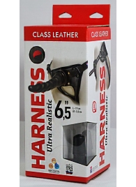 Насадка-фаллоимитатор на кожаных трусиках Harness Ultra Realistic 6,5  - 18,5 см. - LOVETOY (А-Полимер) - купить с доставкой в Майкопе