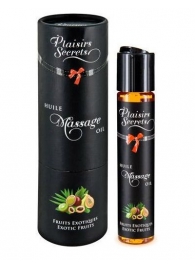 Массажное масло с ароматом экзотических фруктов Huile de Massage Gourmande Fruits Exotiques - 59 мл. - Plaisir Secret - купить с доставкой в Майкопе