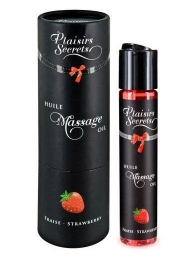 Массажное масло с ароматом клубники Huile de Massage Gourmande Fraise des Bois - 59 мл. - Plaisir Secret - купить с доставкой в Майкопе