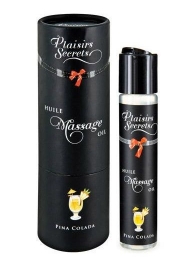 Массажное масло с ароматом пина колады Huile de Massage Gourmande Pina Colada - 59 мл. - Plaisir Secret - купить с доставкой в Майкопе