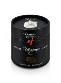 Массажная свеча с ароматом шоколада Bougie de Massage Gourmande Chocolat - 80 мл. - Plaisir Secret - купить с доставкой в Майкопе