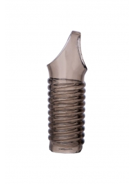 Дымчатая насадка с рёбрышками и подхватом мошонки ToyFa XLover - 12,5 см. - ToyFa - в Майкопе купить с доставкой