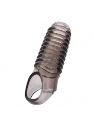 Дымчатая насадка с рёбрышками и подхватом мошонки ToyFa XLover - 12,5 см. - ToyFa - в Майкопе купить с доставкой