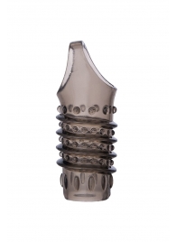 Открытая дымчатая насадка с точками и рёбрами ToyFa XLover - 11,5 см. - ToyFa - в Майкопе купить с доставкой