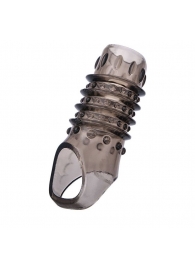 Открытая дымчатая насадка с точками и рёбрами ToyFa XLover - 11,5 см. - ToyFa - в Майкопе купить с доставкой