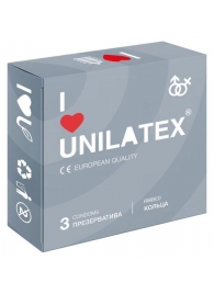 Презервативы с рёбрами Unilatex Ribbed - 3 шт. - Unilatex - купить с доставкой в Майкопе