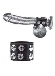 Ремень на член и мошонку 1.5  Cock Ring With Ball Strap - BlueLine - купить с доставкой в Майкопе