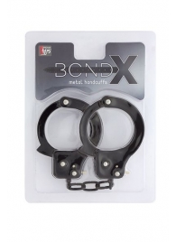 Чёрные наручники из листового металла BONDX METAL CUFFS BLACK - Dream Toys - купить с доставкой в Майкопе