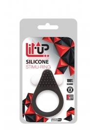 Чёрное эрекционное кольцо LIT-UP SILICONE STIMU RING 1 BLACK - Dream Toys - в Майкопе купить с доставкой