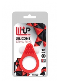 Красное эрекционное кольцо LIT-UP SILICONE STIMU RING 1 RED - Dream Toys - в Майкопе купить с доставкой