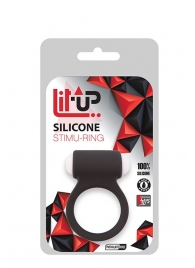 Чёрное эрекционное виброкольцо LIT-UP SILICONE STIMU RING 3 BLACK - Dream Toys - в Майкопе купить с доставкой