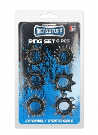 Набор из 6 дымчатых эрекционных колец MENZSTUFF 6PC STRECHEABLE RING SET - Dream Toys - в Майкопе купить с доставкой