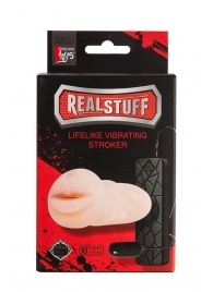 Мастурбатор-ротик с вибрацией REALSTUFF VIBRATING MASTURBATOR MOUTH - Dream Toys - в Майкопе купить с доставкой