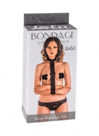 Ошейник с длинной лентой и наручниками Strap Bondage Kit One Size - Lola Games - купить с доставкой в Майкопе