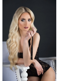 Чёрная мини-плеть из резины Rubber Mini Whip - 22 см. - Blush Novelties - купить с доставкой в Майкопе