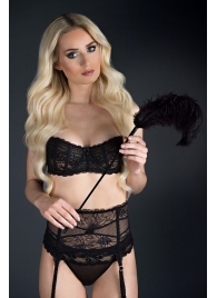 Стек с большим чёрным пером Large Feather Tickler - 65 см. - Blush Novelties - купить с доставкой в Майкопе