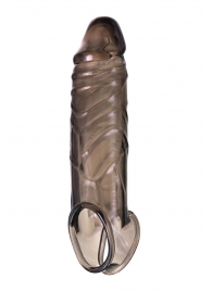 Дымчатая фаллическая насадка с подхватом и закрытой головкой - 16,2 см. - ToyFa - в Майкопе купить с доставкой