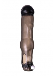 Закрытая фаллическая насадка на пенис с кольцом для фиксации  вибропулей - ToyFa - в Майкопе купить с доставкой