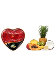 Массажная свеча с ароматом экзотических фруктов Bougie Massage Candle - 35 мл. - Plaisir Secret - купить с доставкой в Майкопе