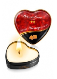Массажная свеча с ароматом карамели Bougie Massage Candle - 35 мл. - Plaisir Secret - купить с доставкой в Майкопе