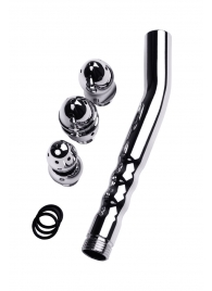 Металлический анальный душ с тремя насадками - ToyFa - купить с доставкой в Майкопе
