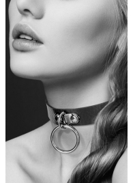 Узенький ошейник из полиуретана с кольцом - Bijoux Pour Toi - купить с доставкой в Майкопе