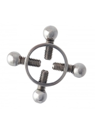 Серебристые зажимы для сосков на винтах - ToyFa - купить с доставкой в Майкопе