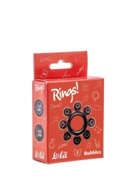 Чёрное эрекционное кольцо Rings Bubbles - Lola Games - в Майкопе купить с доставкой