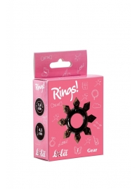 Чёрное эрекционное кольцо Rings Gear - Lola Games - в Майкопе купить с доставкой