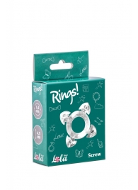 Прозрачное эрекционное кольцо Rings Screw - Lola Games - в Майкопе купить с доставкой