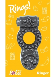 Чёрное эрекционное кольцо Rings Ringer - Lola Games - в Майкопе купить с доставкой