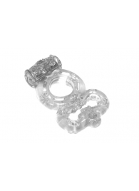 Прозрачное эрекционное кольцо Rings Treadle с подхватом - Lola Games - в Майкопе купить с доставкой