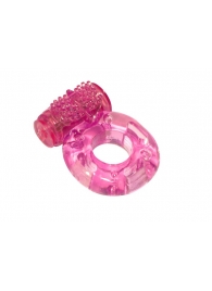 Розовое эрекционное кольцо с вибрацией Rings Axle-pin - Lola Games - в Майкопе купить с доставкой