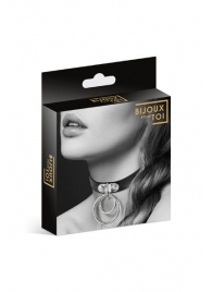Черный чокер с двумя кольцами - Bijoux Pour Toi - купить с доставкой в Майкопе