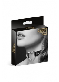 Чёрный чокер с кольцом в форме сердца - Bijoux Pour Toi - купить с доставкой в Майкопе